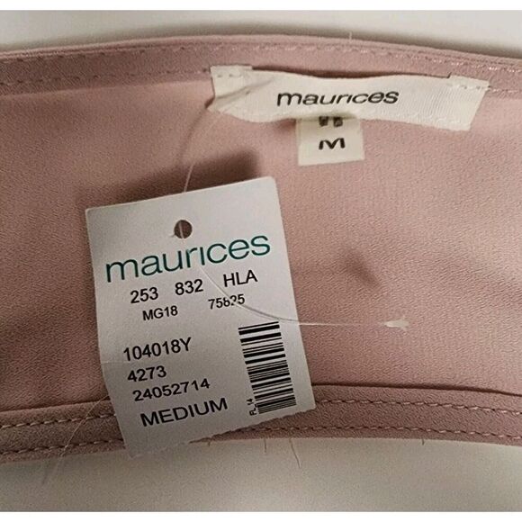 Maurices Women's Size Small Pink Sheer Chiffon Sleeveless V Neck Pullover Blouse - Picture 7 of 8
